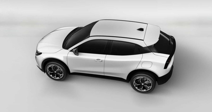 Renting Coches Eléctricos Alfa Romeo JuniorElettrica Blanco, Negro